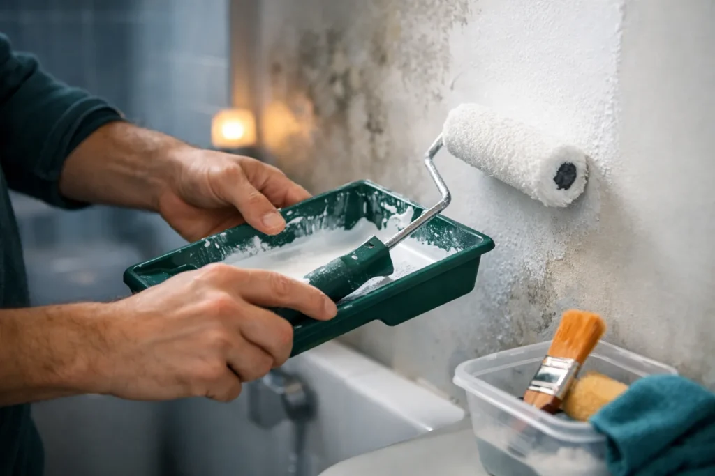 Peindre une pièce humide : préparation, sous-couche, finition
